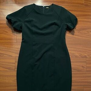T Tahari Dark Emerald Sheath Midi Dress